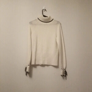 Ann Taylor Loft Ribbon-tie Turtleneck Sweater